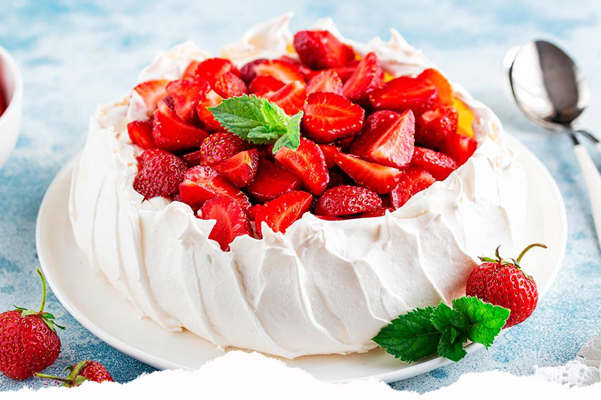 Pavlova com Doce de Morango 